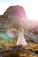 Girl and mountain