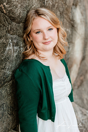 Young lady in green sweater