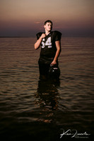 Football player in water