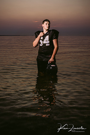 Football player in water